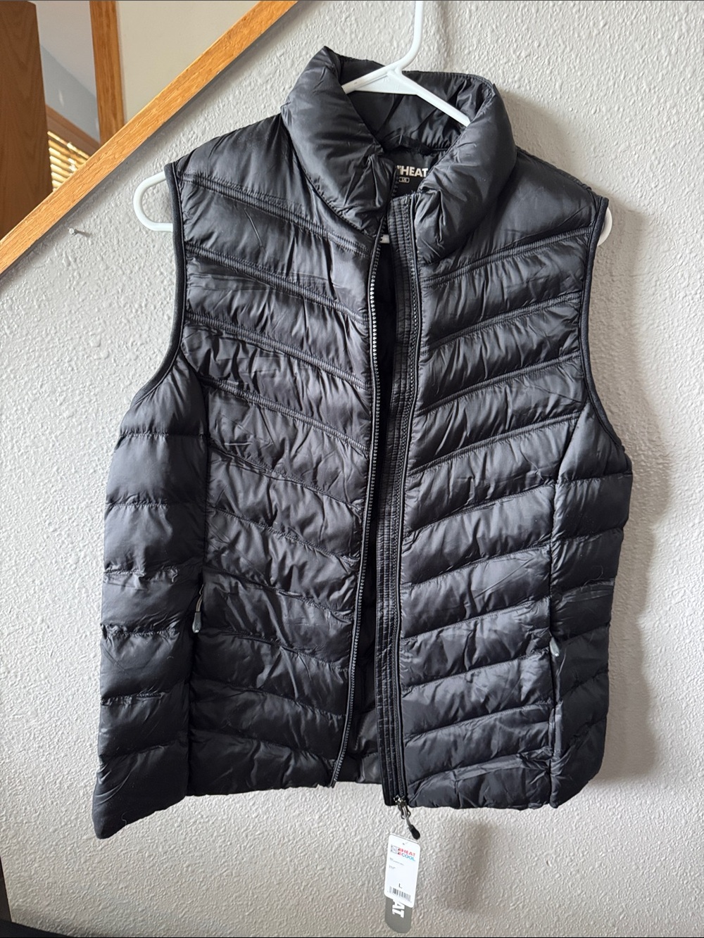 32 Degrees szLarge Women's Black Quilted Packable Puffer Vest